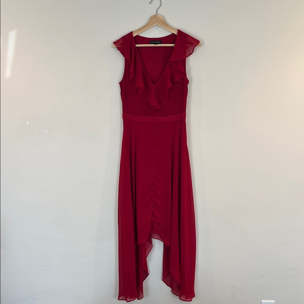 Banana Republic Red High Low Dress